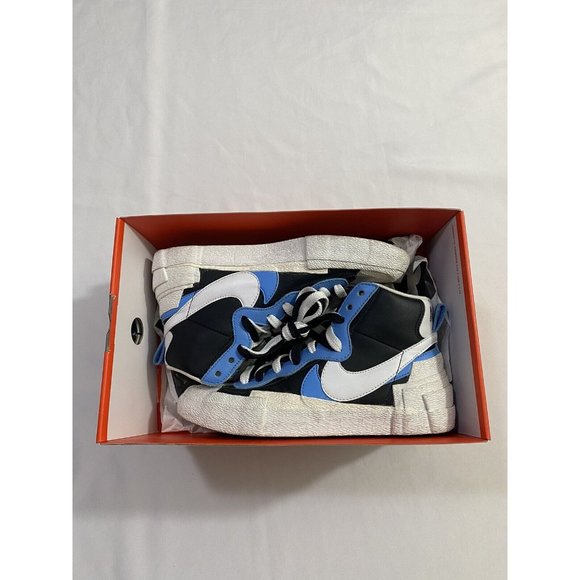 Pre-Owned Mens Size Black Blue Nike Blazer Mid Sacai